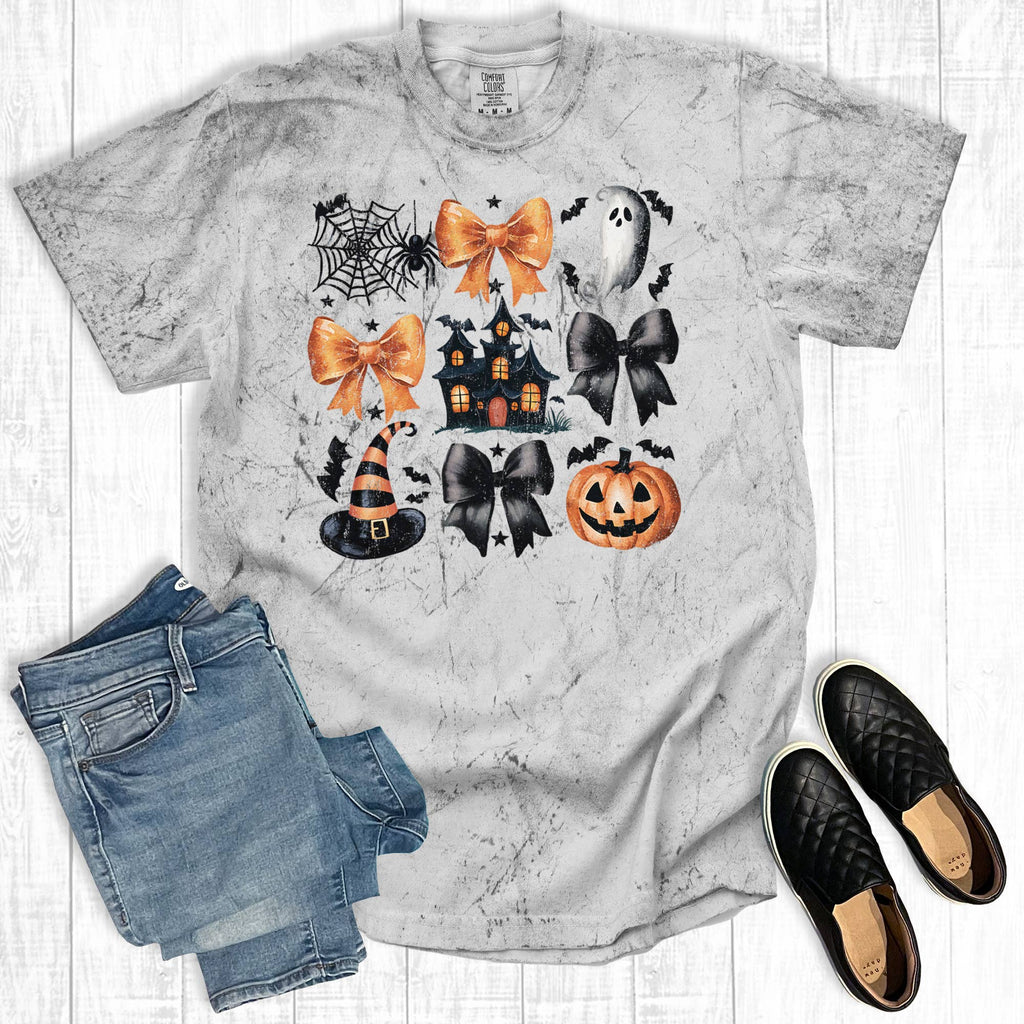 Halloween Spooky Coquette Bow Comfort Colors Graphic - Adult & Kids T-Shirts, Sweatshirts & Hoodies apparel design preview 1