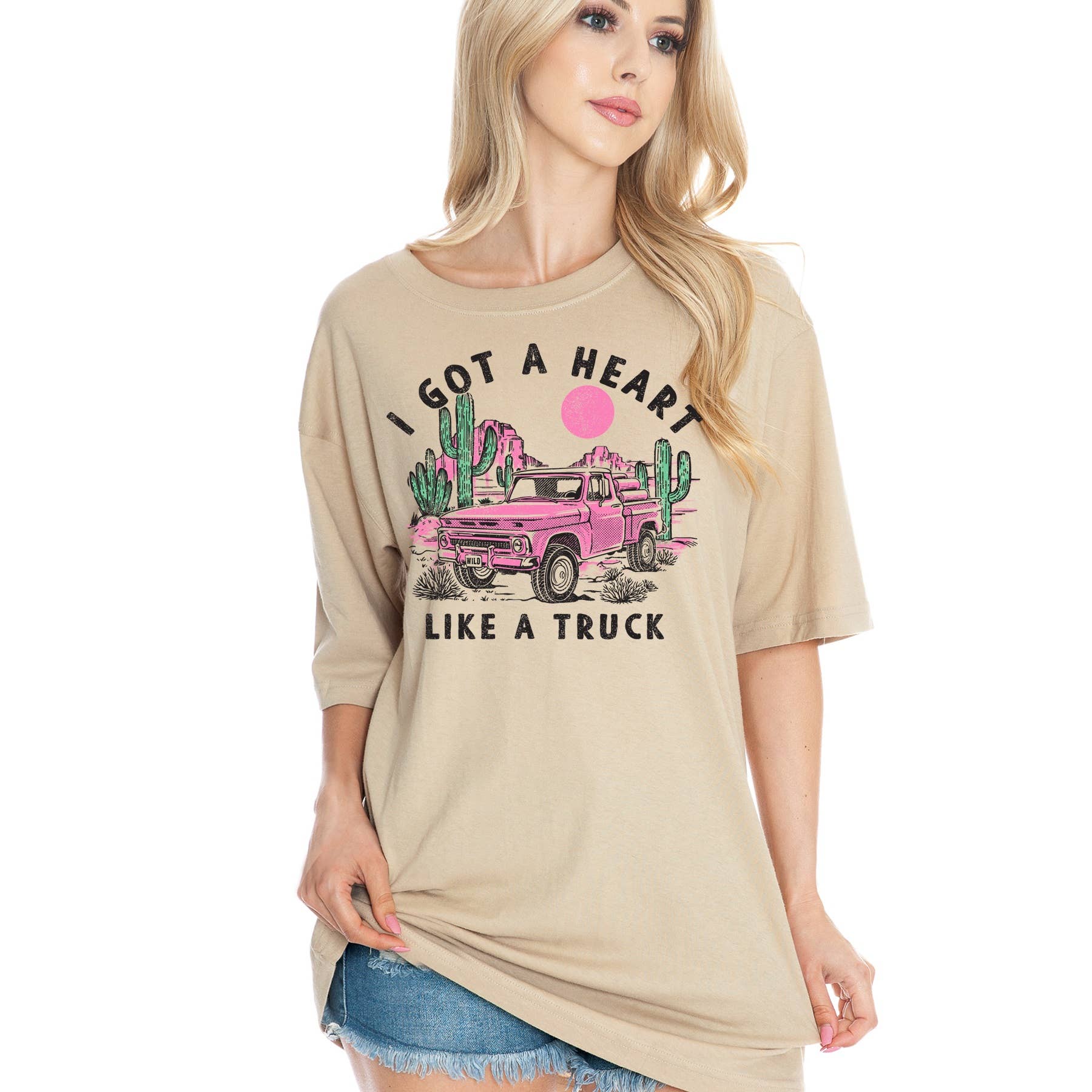 I Got A Heart Like Truck Oversized - Adult & Kids T-Shirts, Sweatshirts & Hoodies apparel design preview 1