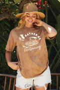 I'd Rather Be Pontooning Mineral Washed Graphic Top - Adult & Kids T-Shirts, Sweatshirts & Hoodies apparel design preview 1