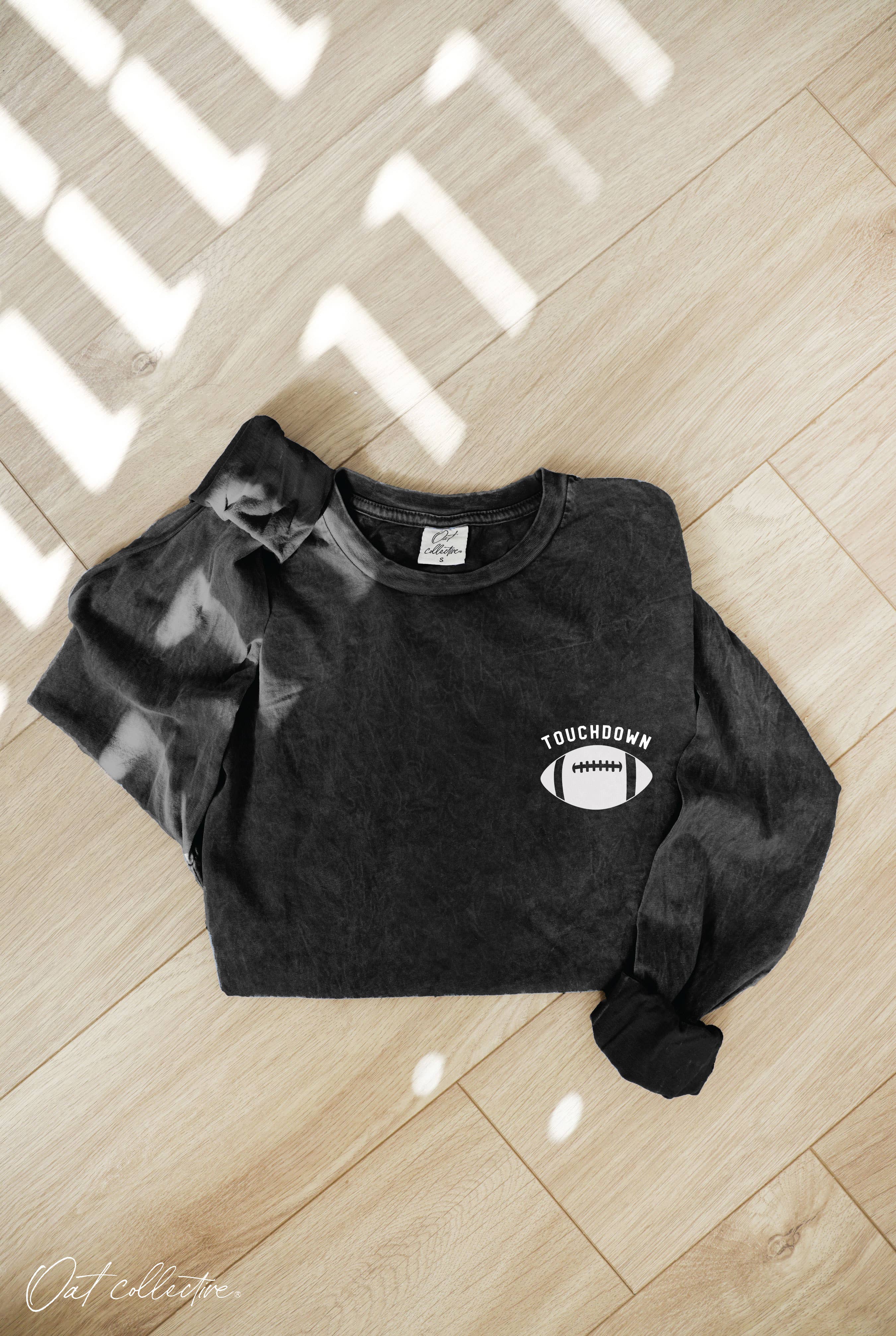 Touchdown Football Mineral Washed Graphic - Adult & Kids T-Shirts, Sweatshirts & Hoodies apparel design preview 1