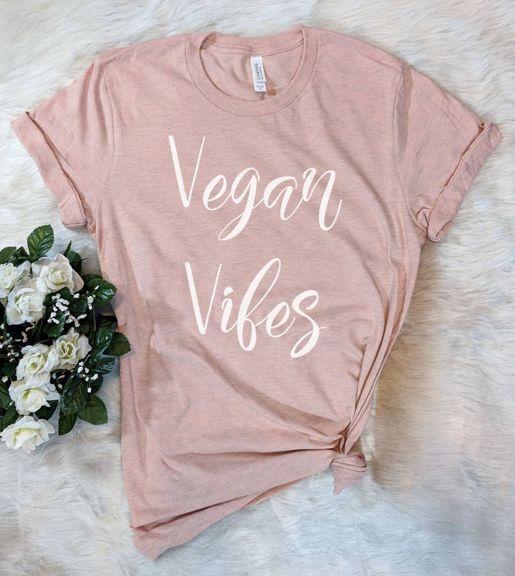 Vegan Vibes Fun Cute Silly Funny Nerdy - Adult & Kids T-Shirts, Sweatshirts & Hoodies apparel design preview 1