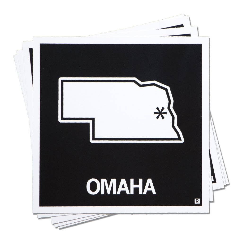 Omaha, Nebraska Outline Sticker - Adult & Kids T-Shirts, Sweatshirts & Hoodies apparel design preview 1