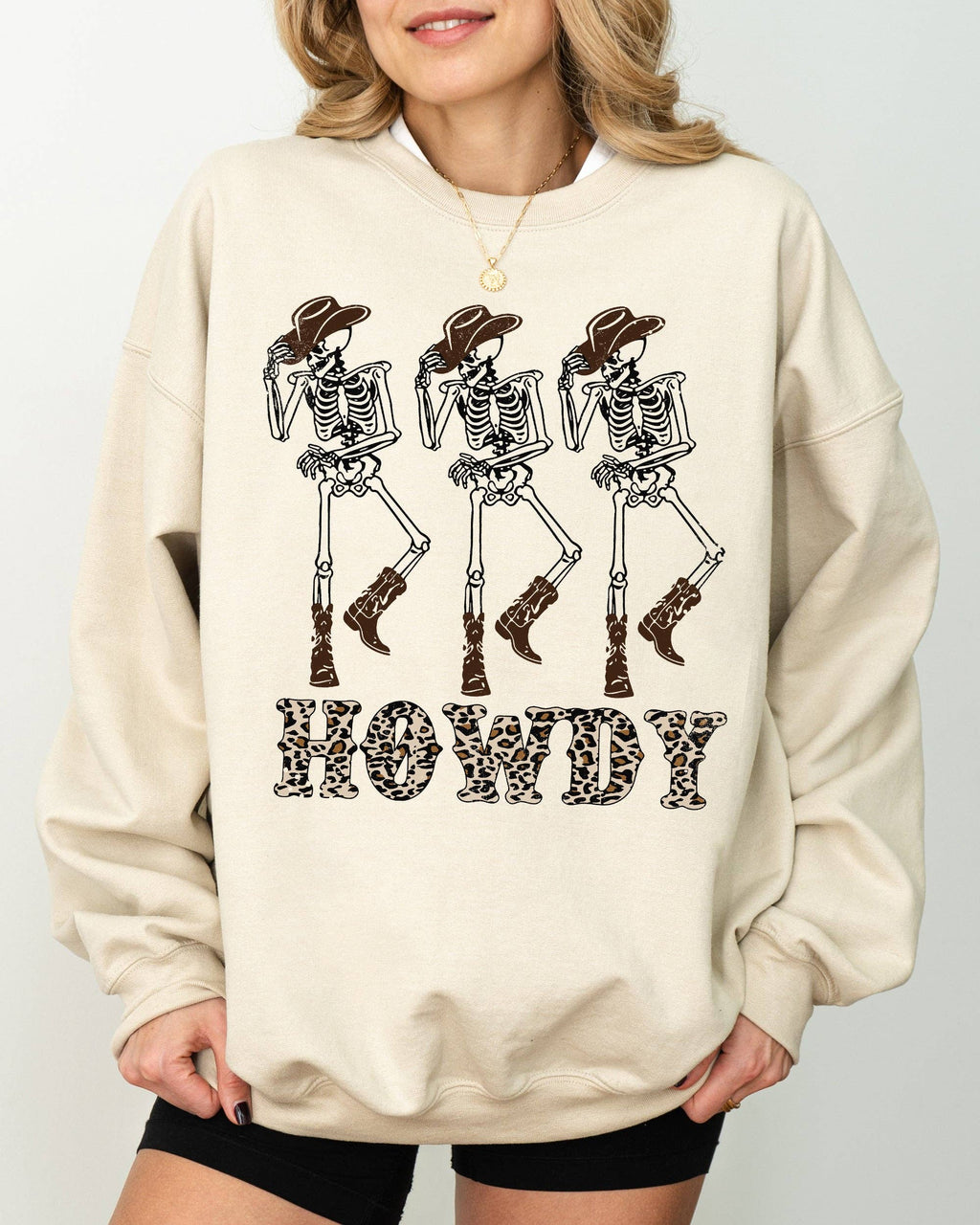 Howdy, Cowboy, Western, Ghost, Skeleton Halloween - Adult & Kids T-Shirts, Sweatshirts & Hoodies apparel design preview 1