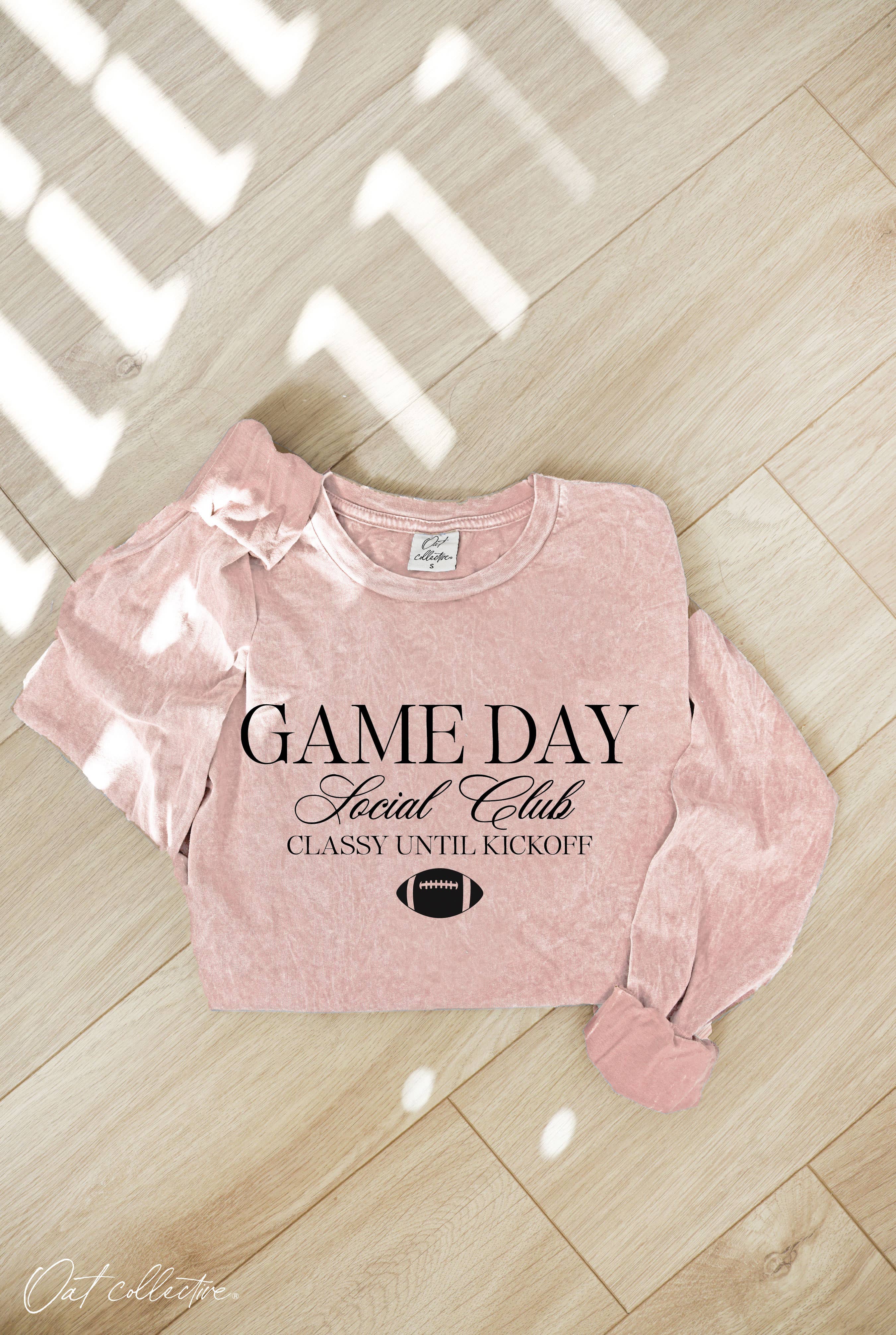 Game Day Social Club Mineral Washed Graphic Top - Adult & Kids T-Shirts, Sweatshirts & Hoodies apparel design preview 1