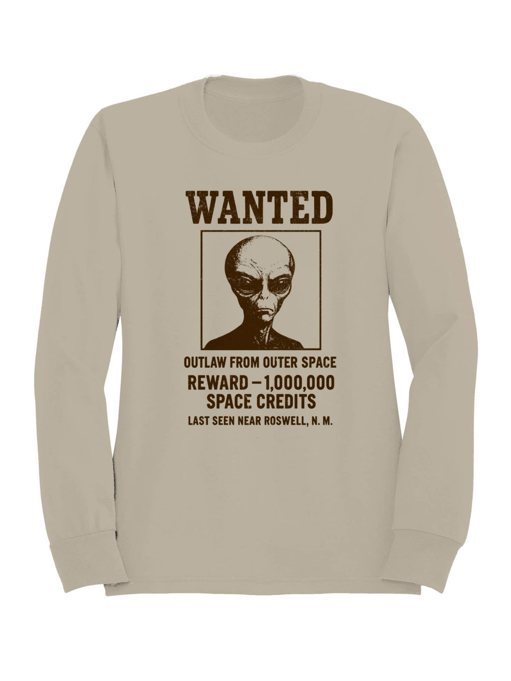 Wanted Alien: Outlaw from Space Men's - Adult & Kids T-Shirts, Sweatshirts & Hoodies apparel design preview 1