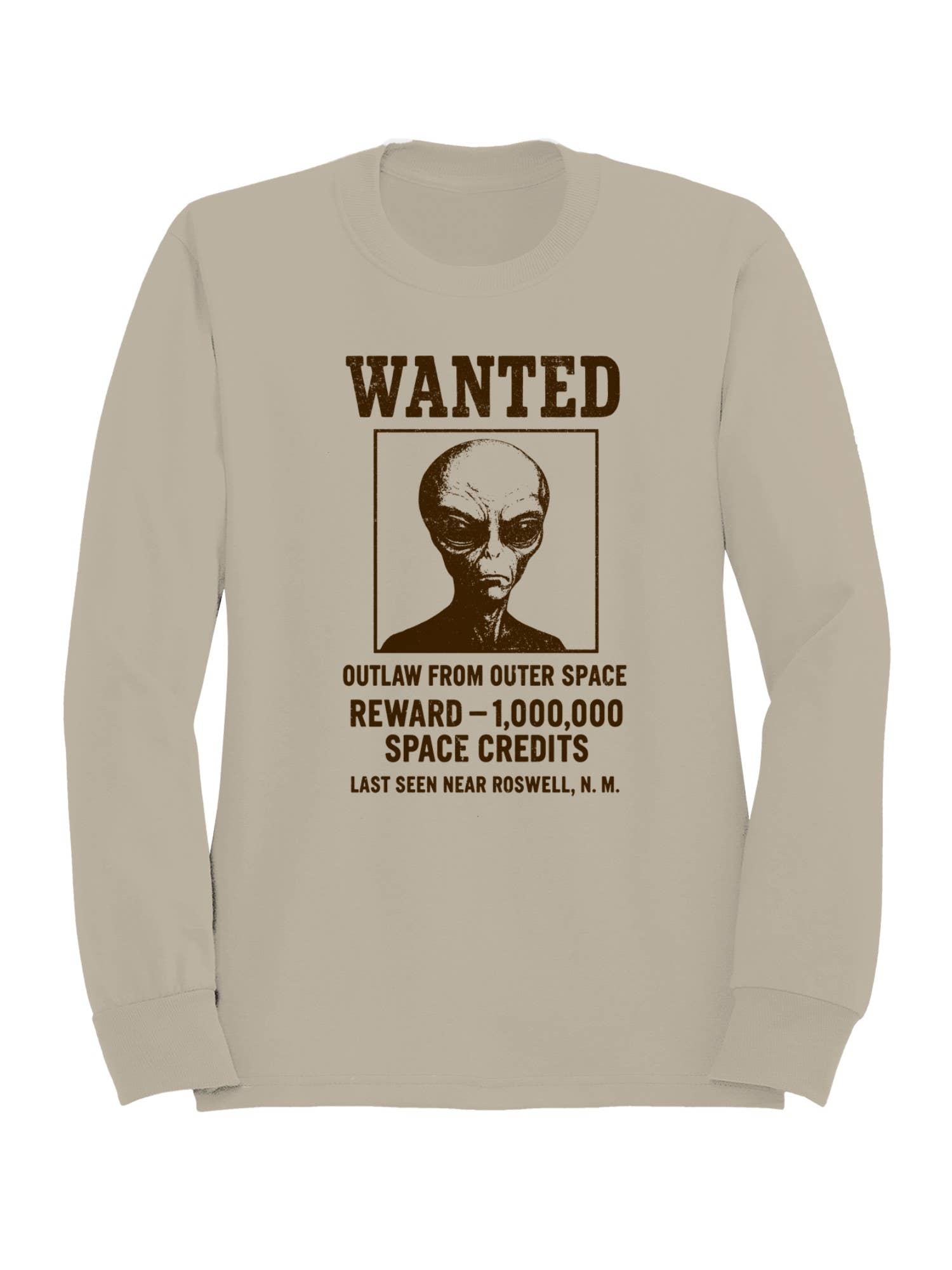 Wanted Alien: Outlaw from Space Men's - Adult & Kids T-Shirts, Sweatshirts & Hoodies apparel design preview 1