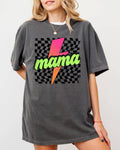 Vintage Mama, Checkered, Lightening, Mother, Mom - Adult & Kids T-Shirts, Sweatshirts & Hoodies apparel design preview 1