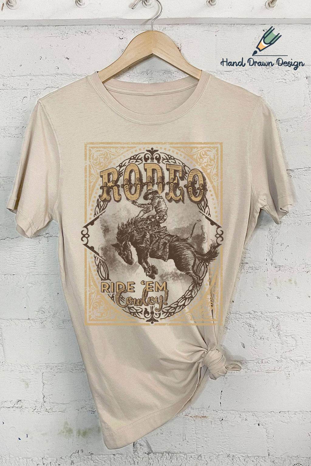 Howdy Cowboy-Hand Drawn - Adult & Kids T-Shirts, Sweatshirts & Hoodies apparel design preview 1