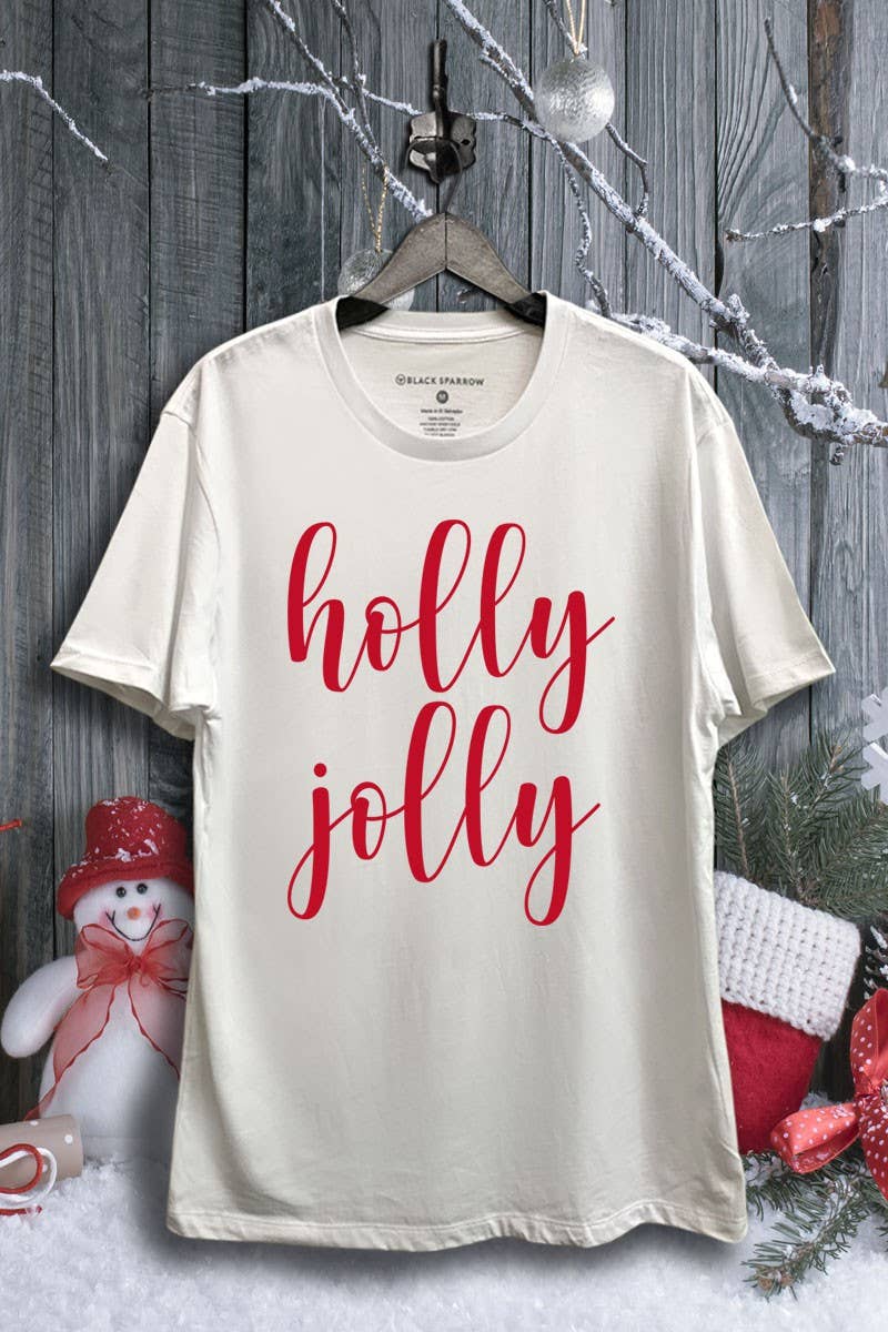 Holly Jolly Graphic Top - Adult & Kids T-Shirts, Sweatshirts & Hoodies apparel design preview 1