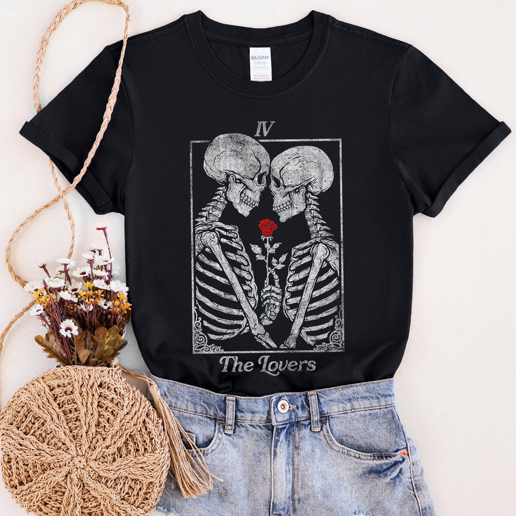 The Lovers Tarot, Skeletons, Mystical, Magic, Super - Adult & Kids T-Shirts, Sweatshirts & Hoodies apparel design preview 1