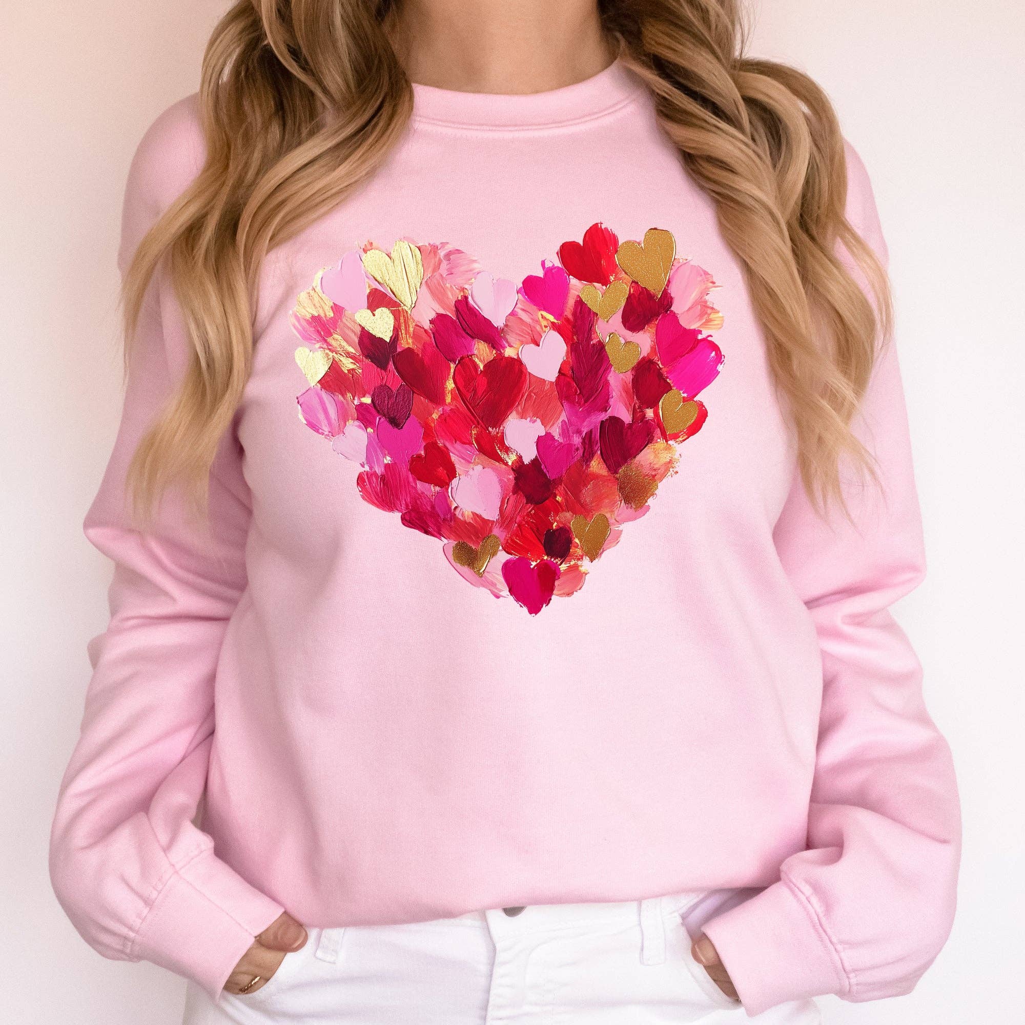 Painted Heart, Valentine's Day, Colorful, Love - Adult & Kids T-Shirts, Sweatshirts & Hoodies apparel design preview 1