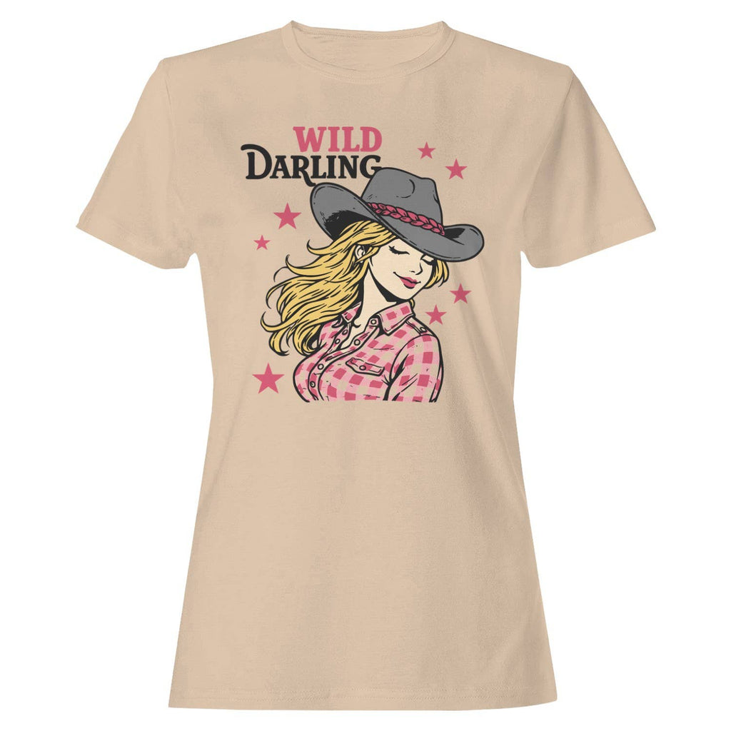 Wild Darling Cowgirl Women's Natural - Adult & Kids T-Shirts, Sweatshirts & Hoodies apparel design preview 1