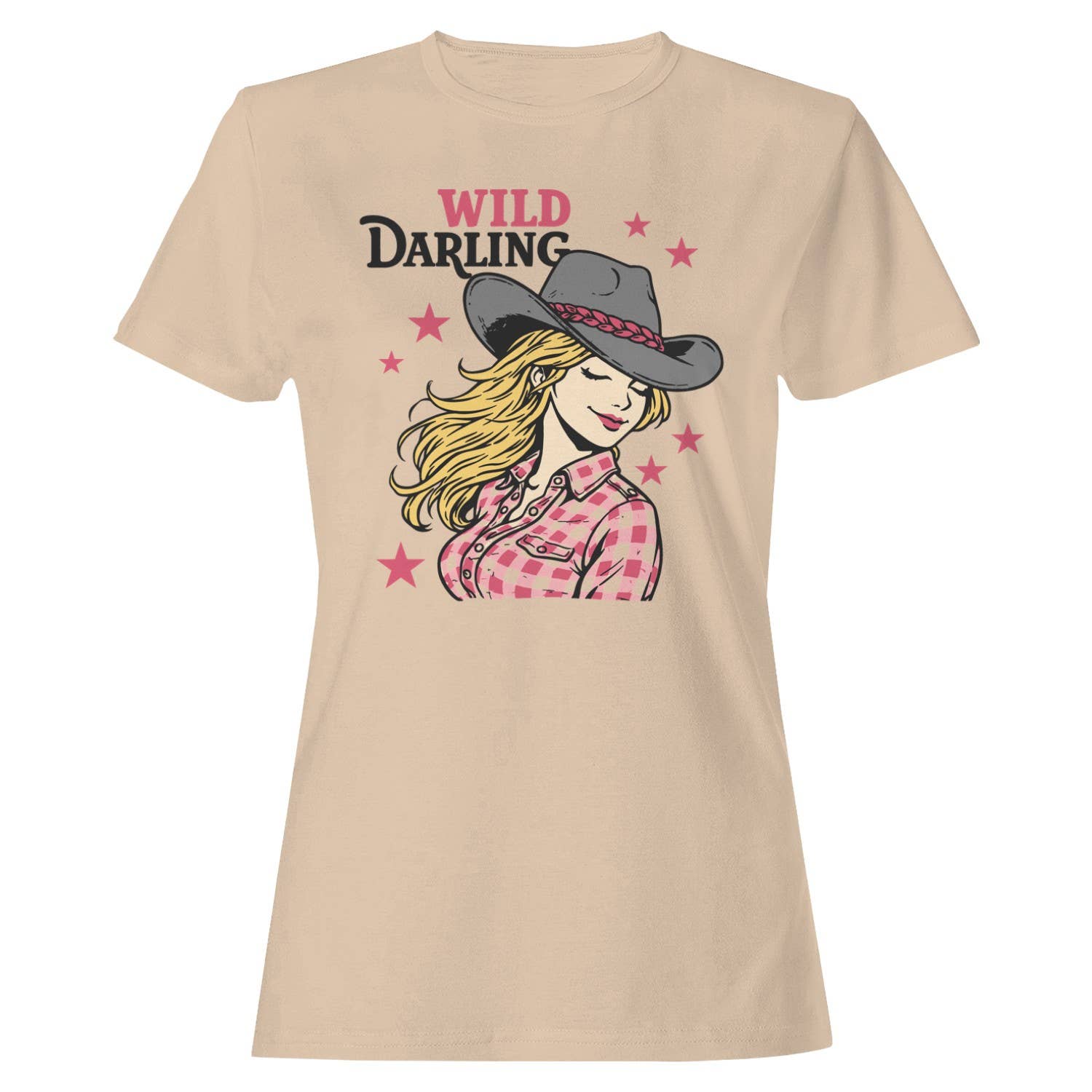 Wild Darling Cowgirl Women's Natural - Adult & Kids T-Shirts, Sweatshirts & Hoodies apparel design preview 1