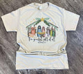 The Greatest Gift of All Jesus Nativity Scene On Sand - Adult & Kids T-Shirts, Sweatshirts & Hoodies apparel design preview 1