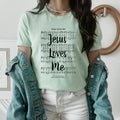Jesus Loves Me Hymn Black Ink - Adult & Kids T-Shirts, Sweatshirts & Hoodies apparel design preview 1