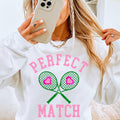 Perfect Match Valentine Graphic Crewneck - Adult & Kids T-Shirts, Sweatshirts & Hoodies apparel design preview 1