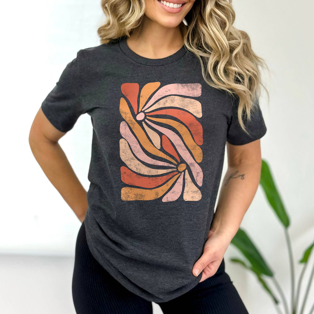 Swirling Flowers Floral Sizes XS-2XL - Adult & Kids T-Shirts, Sweatshirts & Hoodies apparel design preview 1