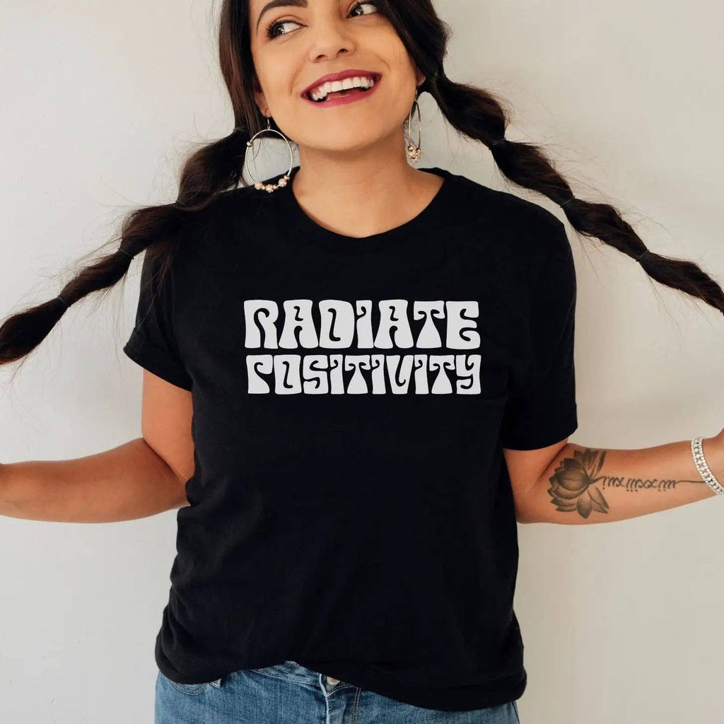Radiate Positivity Graphic Tee178(Dtf) - Adult & Kids T-Shirts, Sweatshirts & Hoodies apparel design preview 1