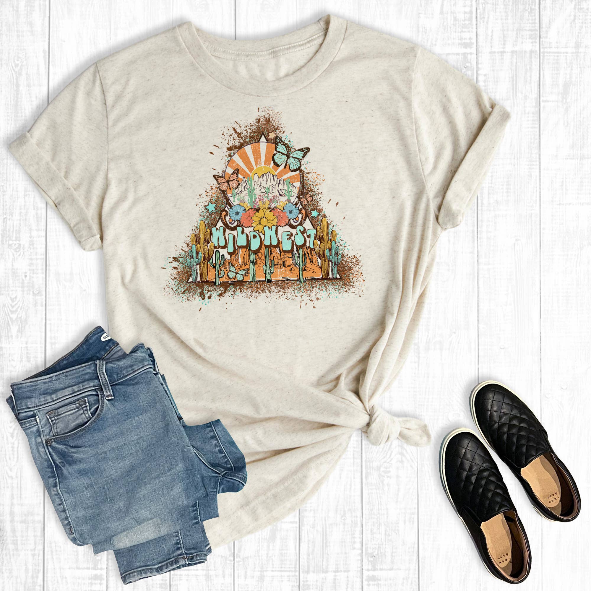 Western Wild West Desert Graphic - Adult & Kids T-Shirts, Sweatshirts & Hoodies apparel design preview 1