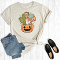 Western Cactus Pumpkin Cowgirl Graphic - Adult & Kids T-Shirts, Sweatshirts & Hoodies apparel design preview 1