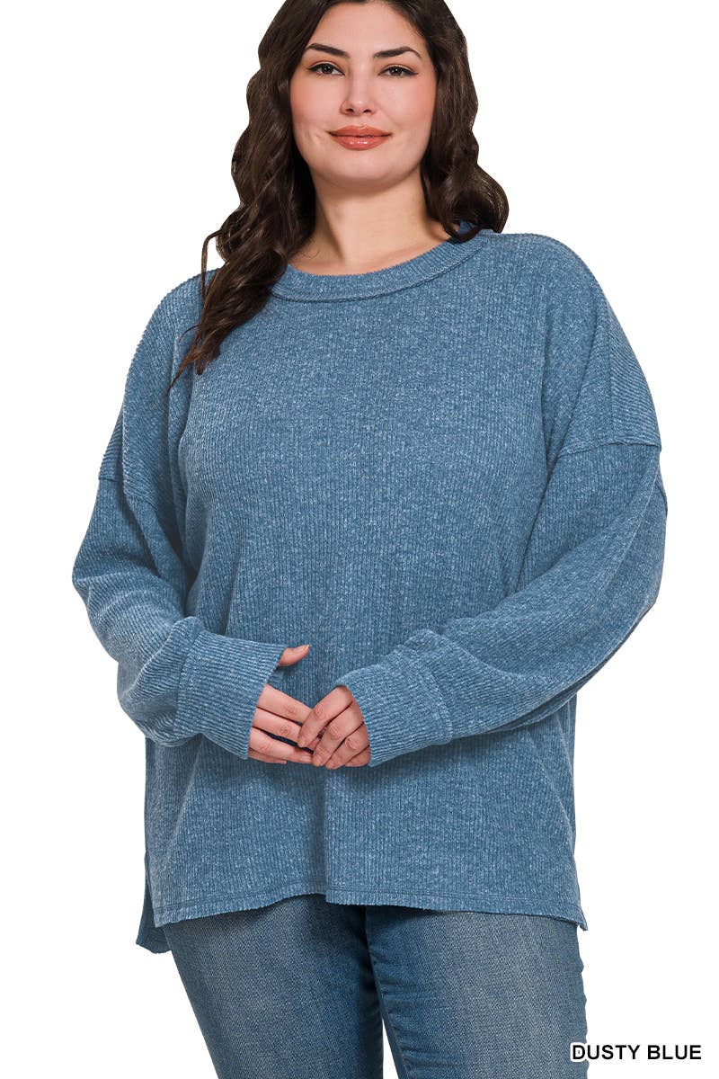 ..SI-27163 Plus Brushed Ribbed Hacci Exposed Seam - Adult & Kids T-Shirts, Sweatshirts & Hoodies apparel design preview 1