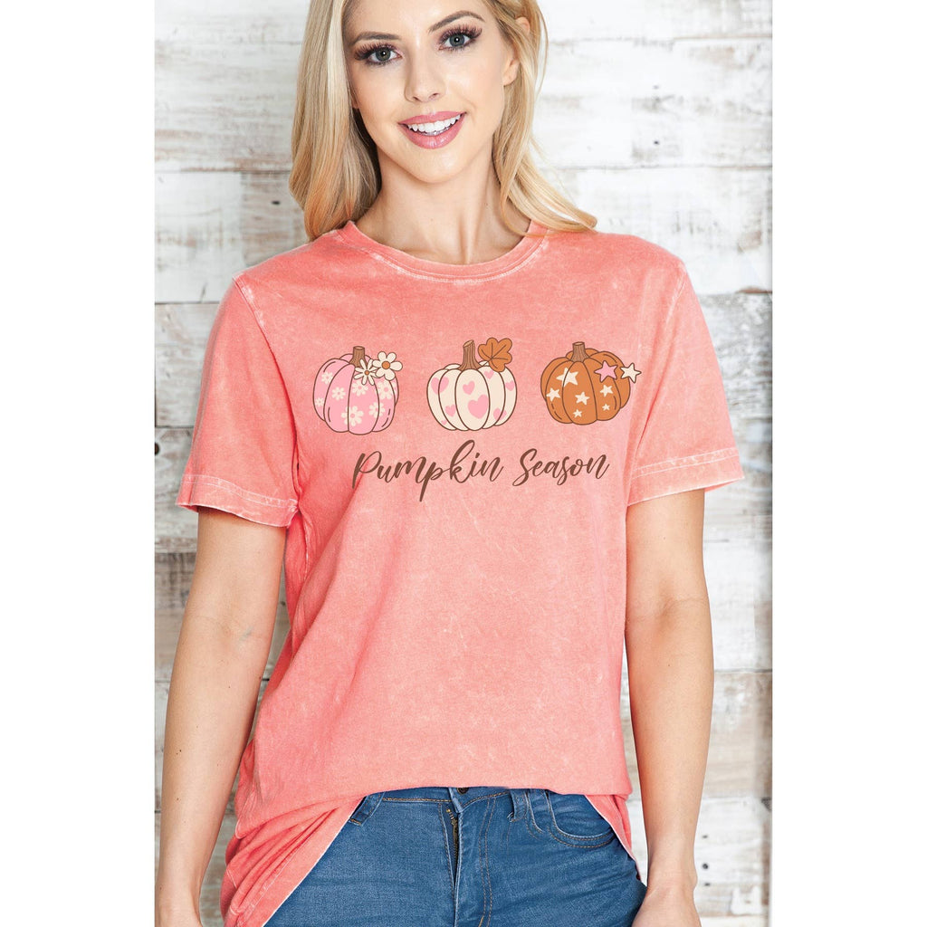 Pumpkin Season Mineral Wash - Adult & Kids T-Shirts, Sweatshirts & Hoodies apparel design preview 1