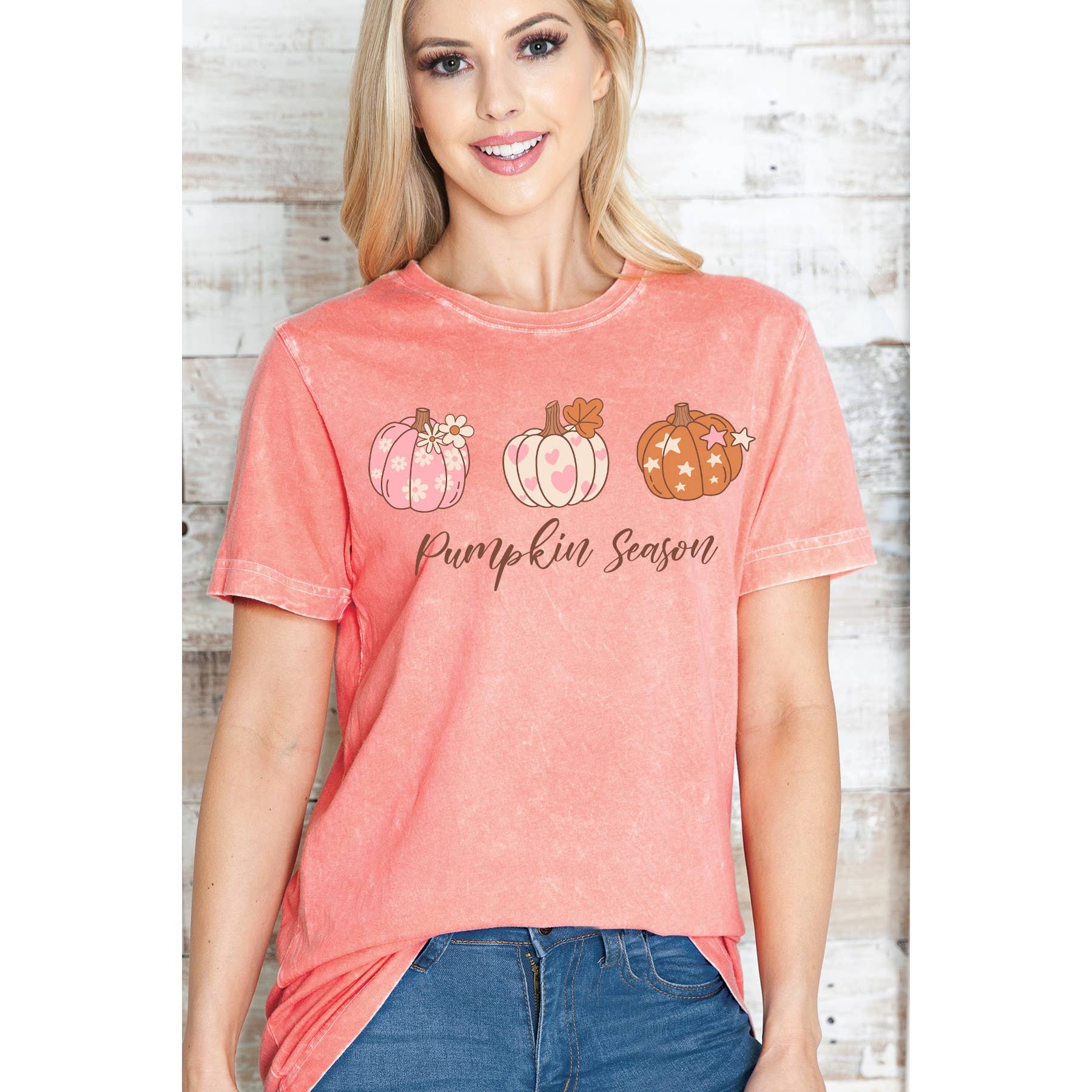 Pumpkin Season Mineral Wash - Adult & Kids T-Shirts, Sweatshirts & Hoodies apparel design preview 1