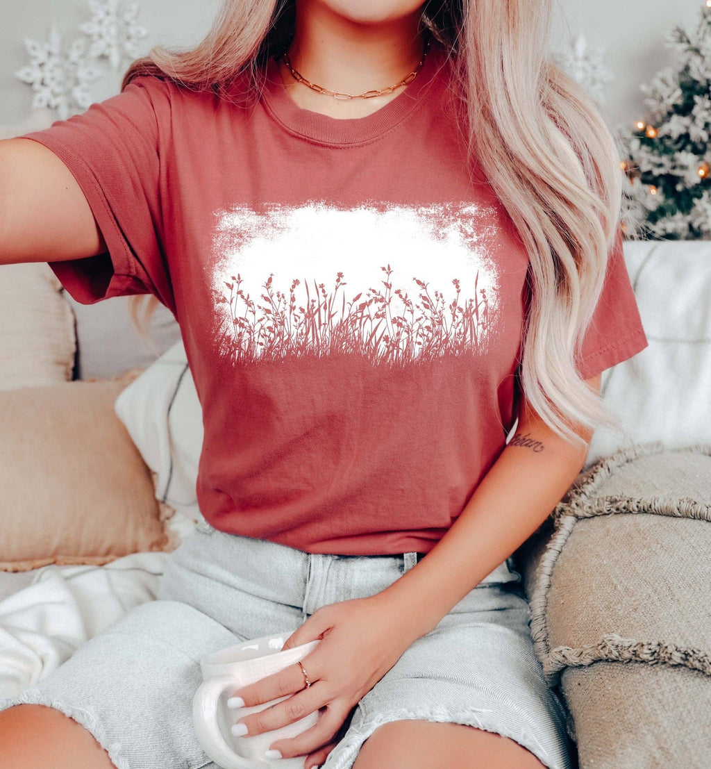 Vintage Nature Meadow Silhouette - Adult & Kids T-Shirts, Sweatshirts & Hoodies apparel design preview 1