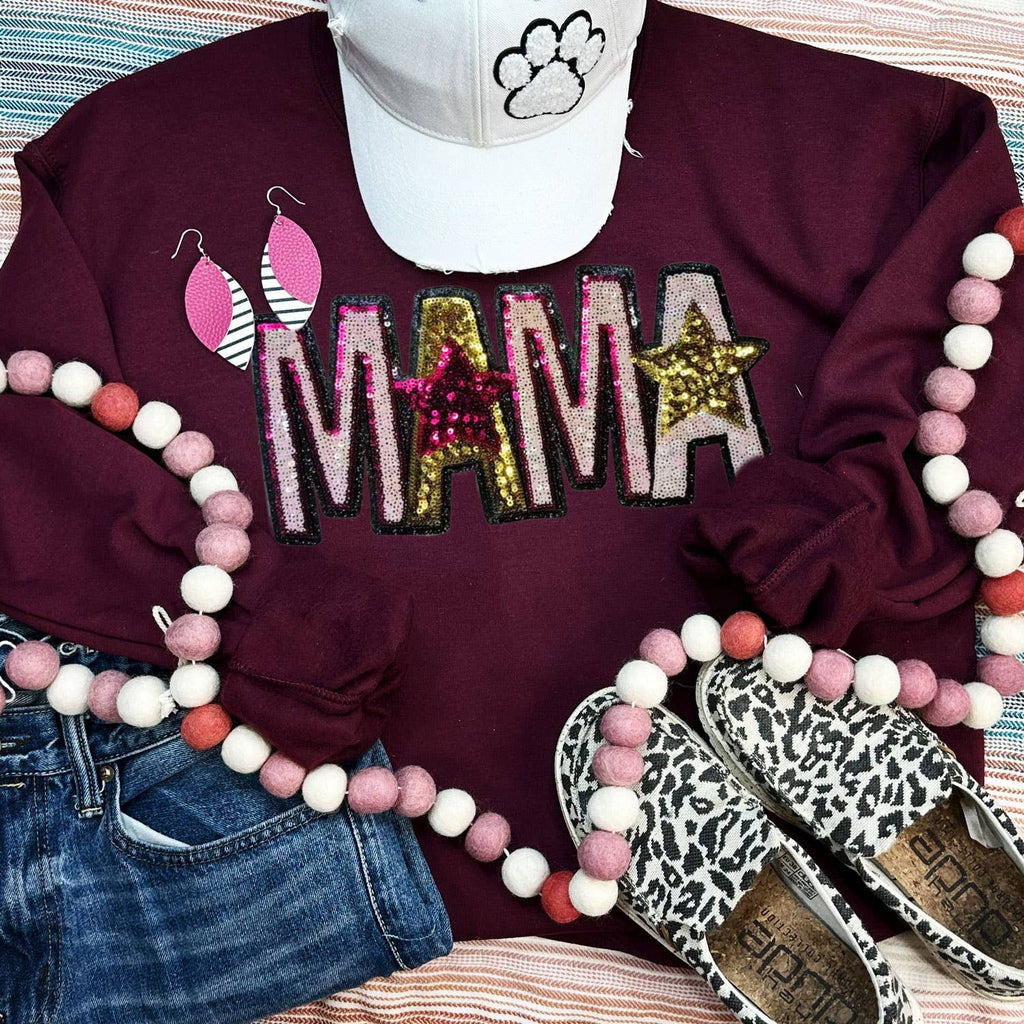 Mama Pink and Gold Sequin - Adult & Kids T-Shirts, Sweatshirts & Hoodies apparel design preview 1