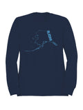 Alaska Map Art Print Women's - Adult & Kids T-Shirts, Sweatshirts & Hoodies apparel design preview 1