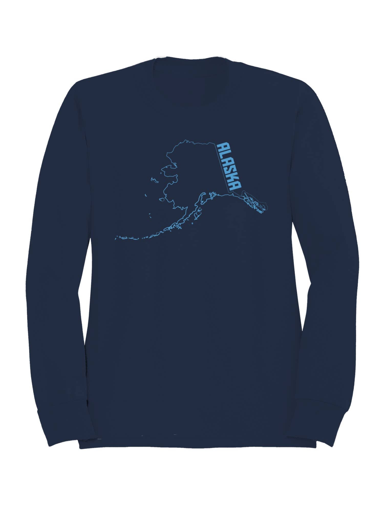 Alaska Map Art Print Women's - Adult & Kids T-Shirts, Sweatshirts & Hoodies apparel design preview 1