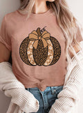 Coquette Bow Leopard Flower Pumpkin Graphic - Adult & Kids T-Shirts, Sweatshirts & Hoodies apparel design preview 1