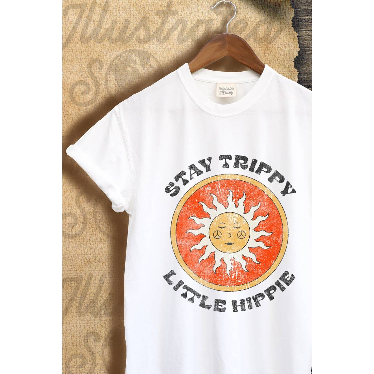 Stay Trippy Little Hippie Vintage Graphic - Adult & Kids T-Shirts, Sweatshirts & Hoodies apparel design preview 1