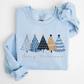 Merry Christmas Trees, Winter, Gold Effect Xmas - Adult & Kids T-Shirts, Sweatshirts & Hoodies apparel design preview 1