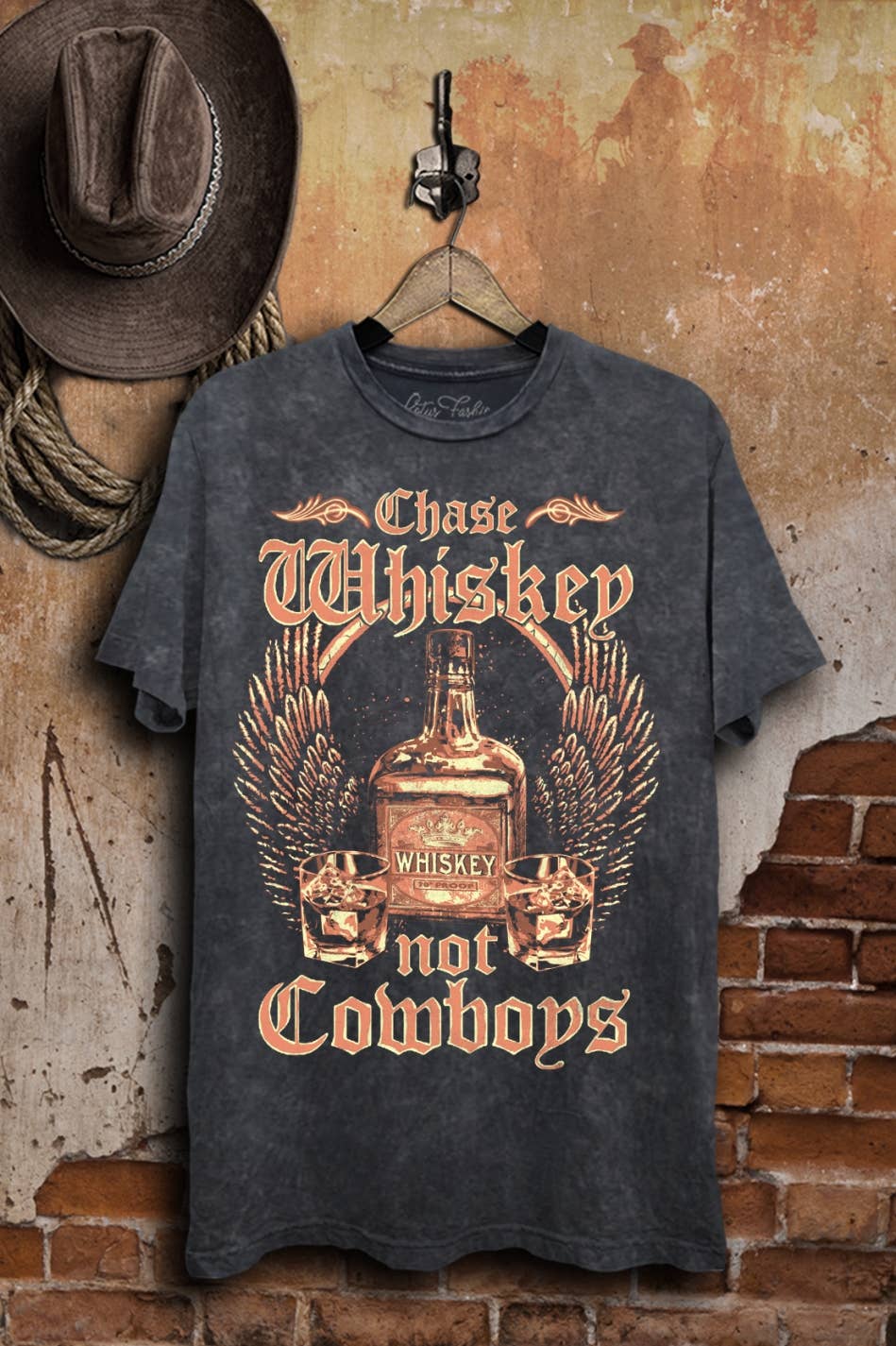 Chase Whiskey Not Cowboys Graphic Top - Adult & Kids T-Shirts, Sweatshirts & Hoodies apparel design preview 1
