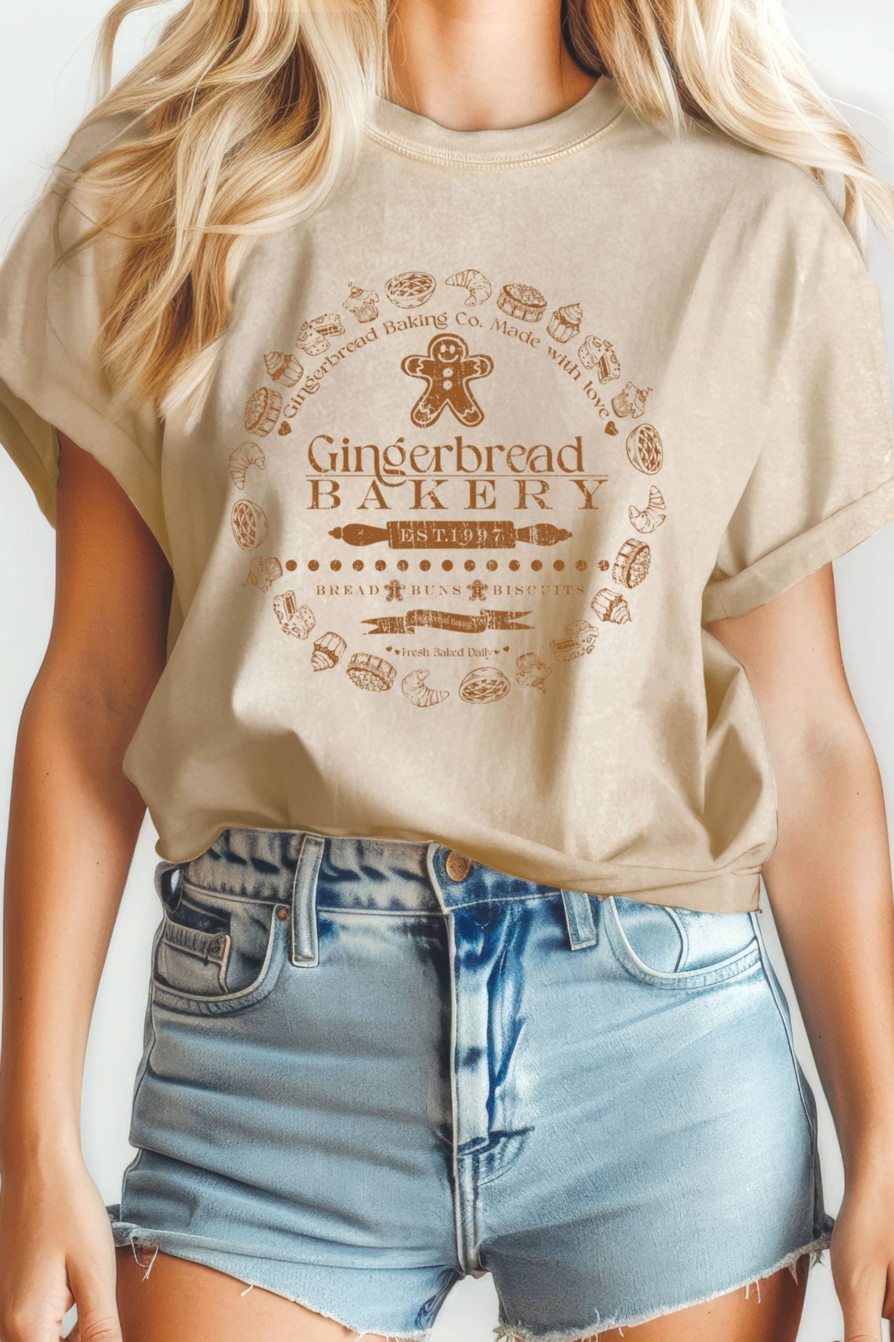 Gingerbread Bakery Mineral Graphic Terry - Adult & Kids T-Shirts, Sweatshirts & Hoodies apparel design preview 1