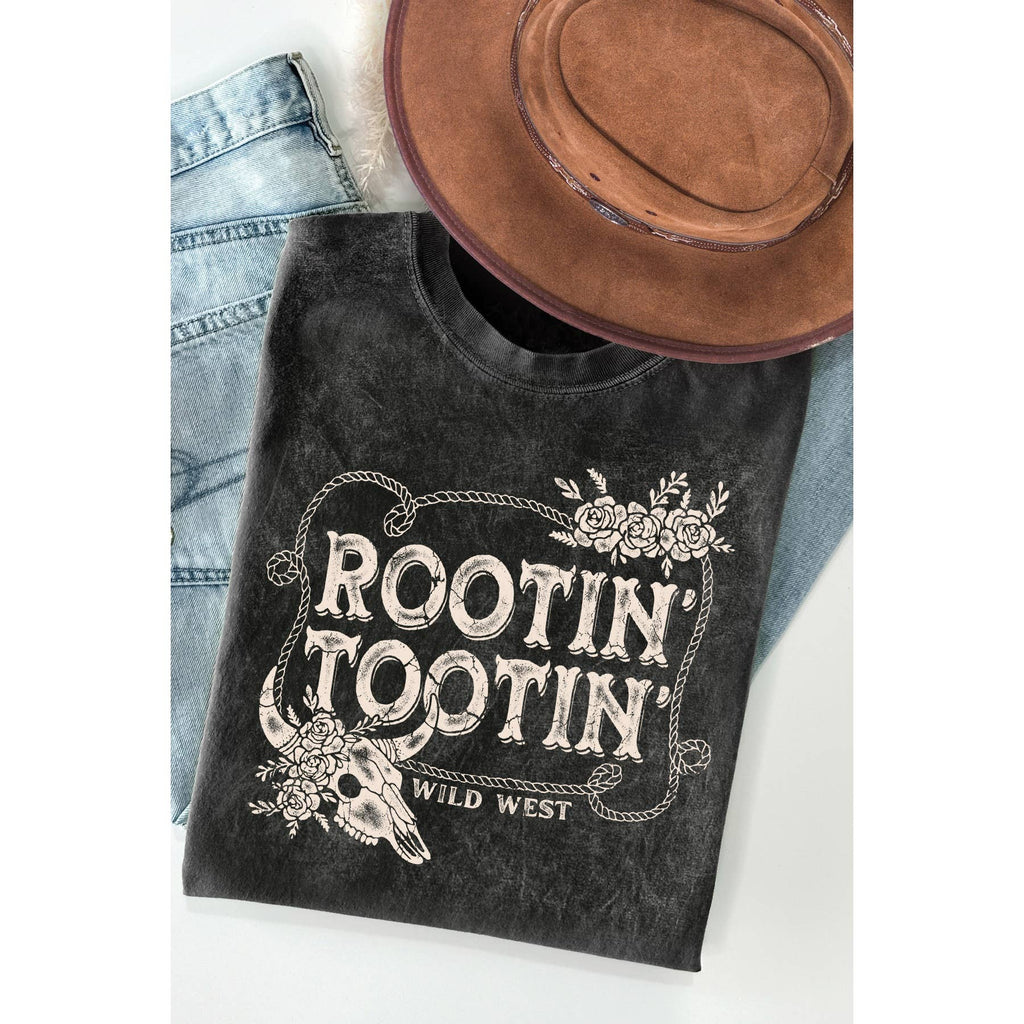 Rootin Tootin Wild West Mineral Washed T - Adult & Kids T-Shirts, Sweatshirts & Hoodies apparel design preview 1