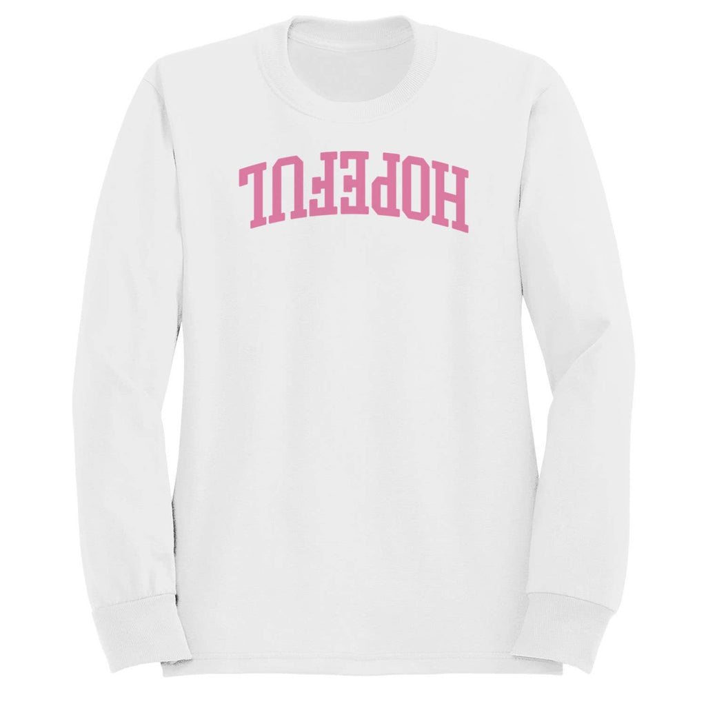 Hopeful Pink College Font Men's - Adult & Kids T-Shirts, Sweatshirts & Hoodies apparel design preview 1