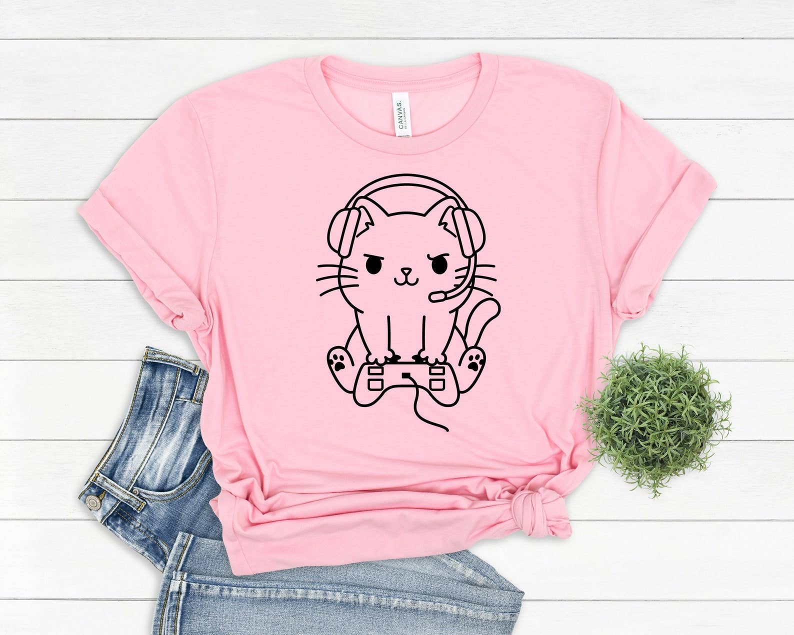 Gamer Cat - Adult & Kids T-Shirts, Sweatshirts & Hoodies apparel design preview 1