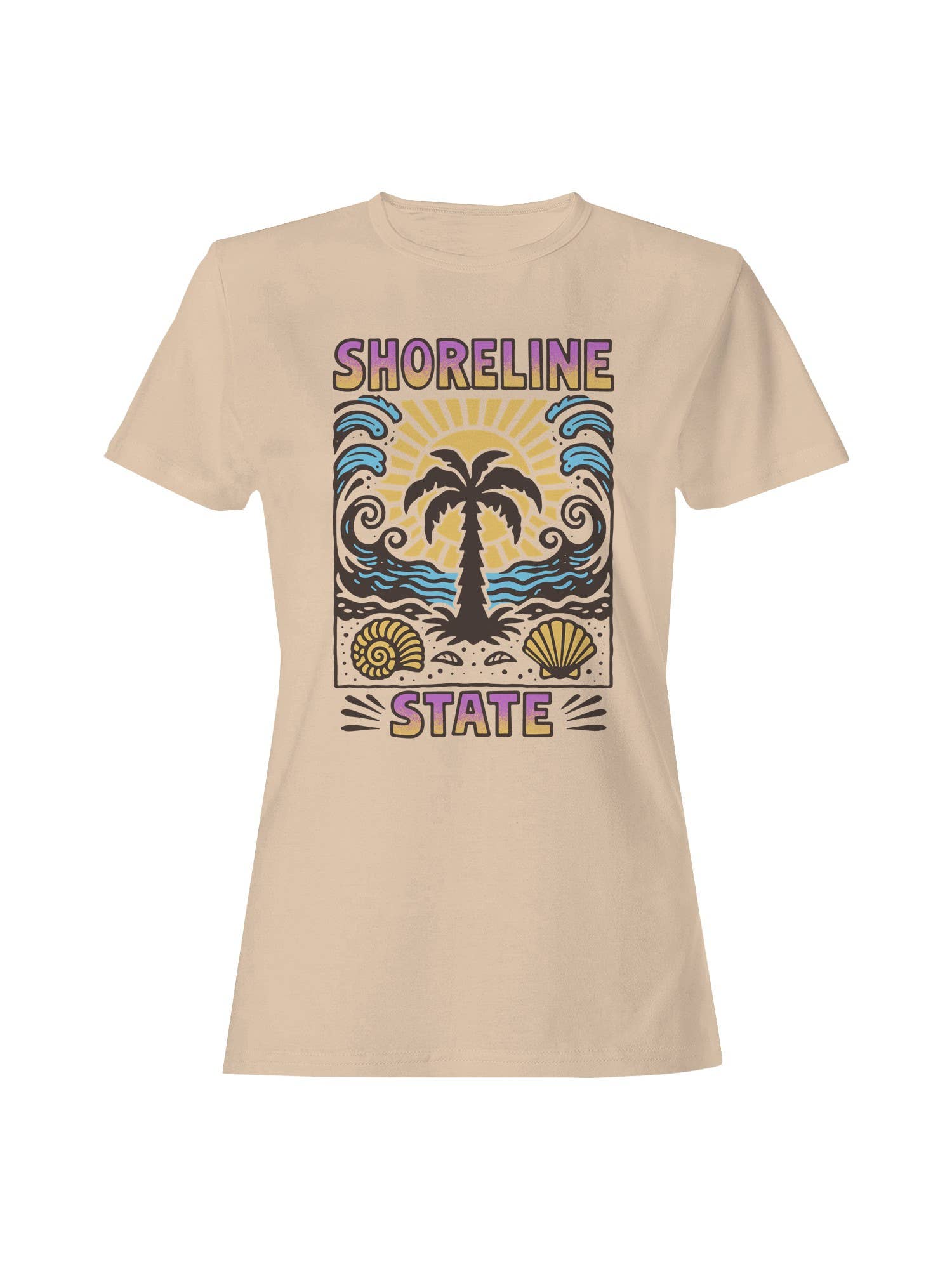 Shoreline State Beach Vibes Women's - Adult & Kids T-Shirts, Sweatshirts & Hoodies apparel design preview 1