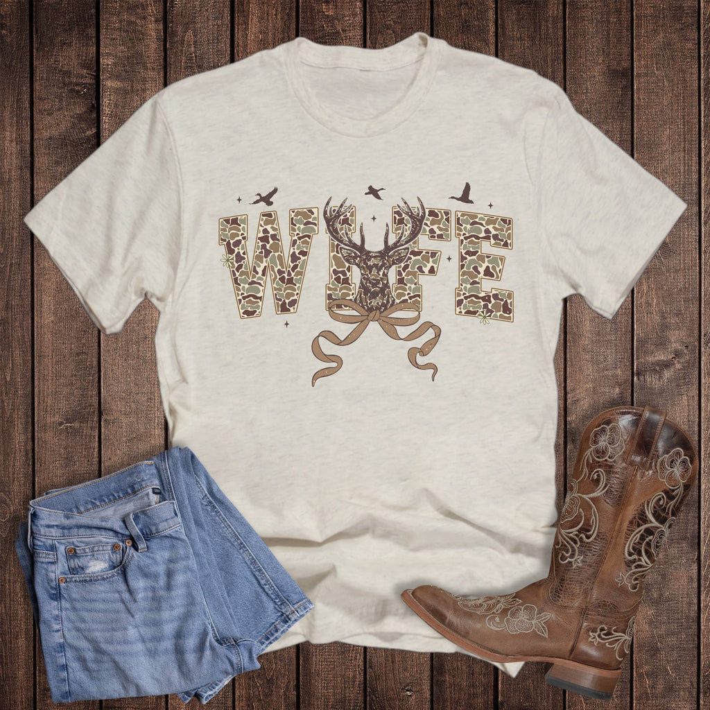 Hunting Deer Wife Graphic - Adult & Kids T-Shirts, Sweatshirts & Hoodies apparel design preview 1