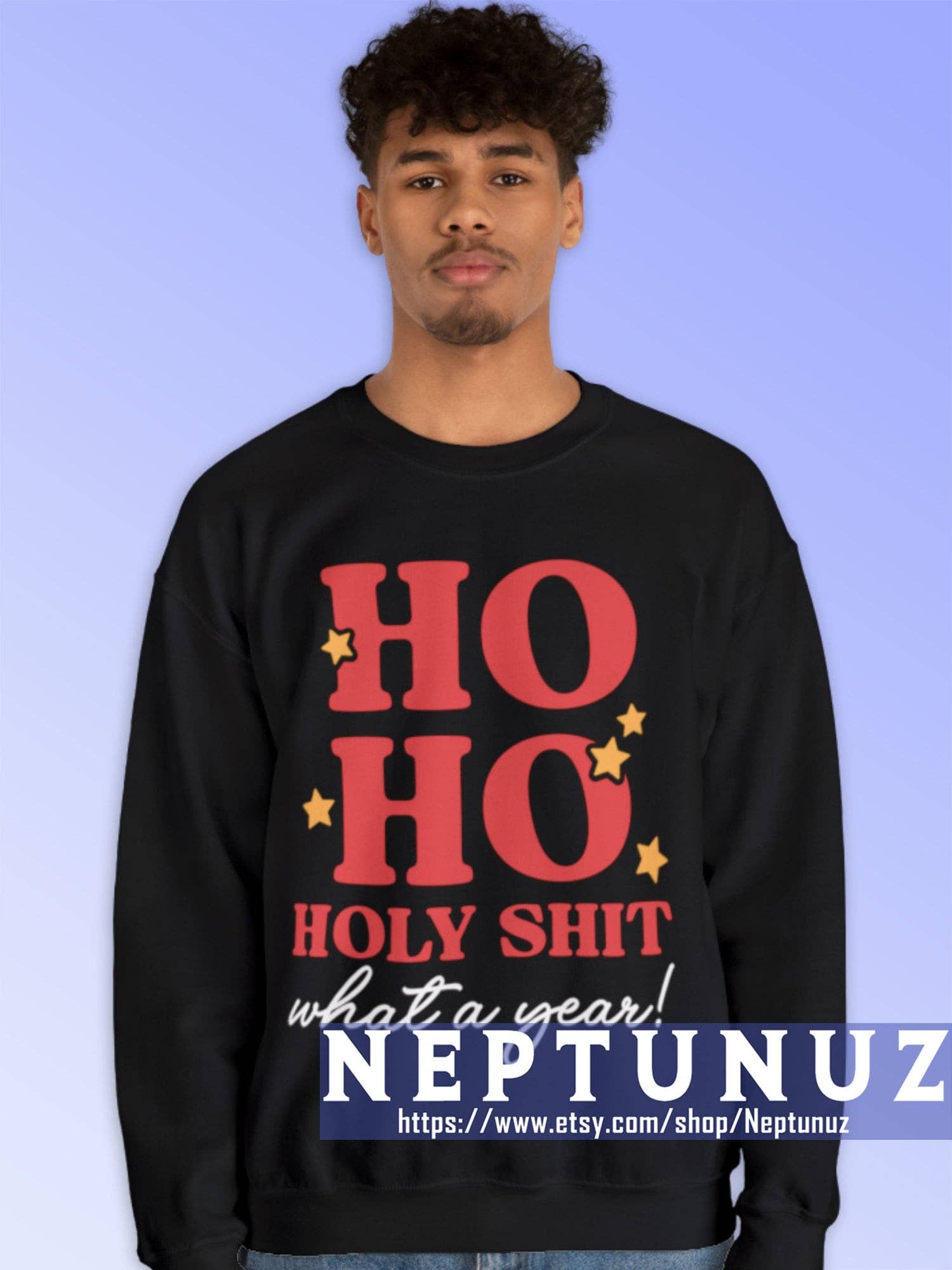 Hilarious Christmas Ho Holy Sht! Santa's Ugly - Adult & Kids T-Shirts, Sweatshirts & Hoodies apparel design preview 1