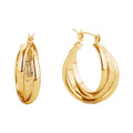 14K Gold-Dipped Wide Twisted Pin Catch Earring - Adult & Kids T-Shirts, Sweatshirts & Hoodies apparel design preview 1