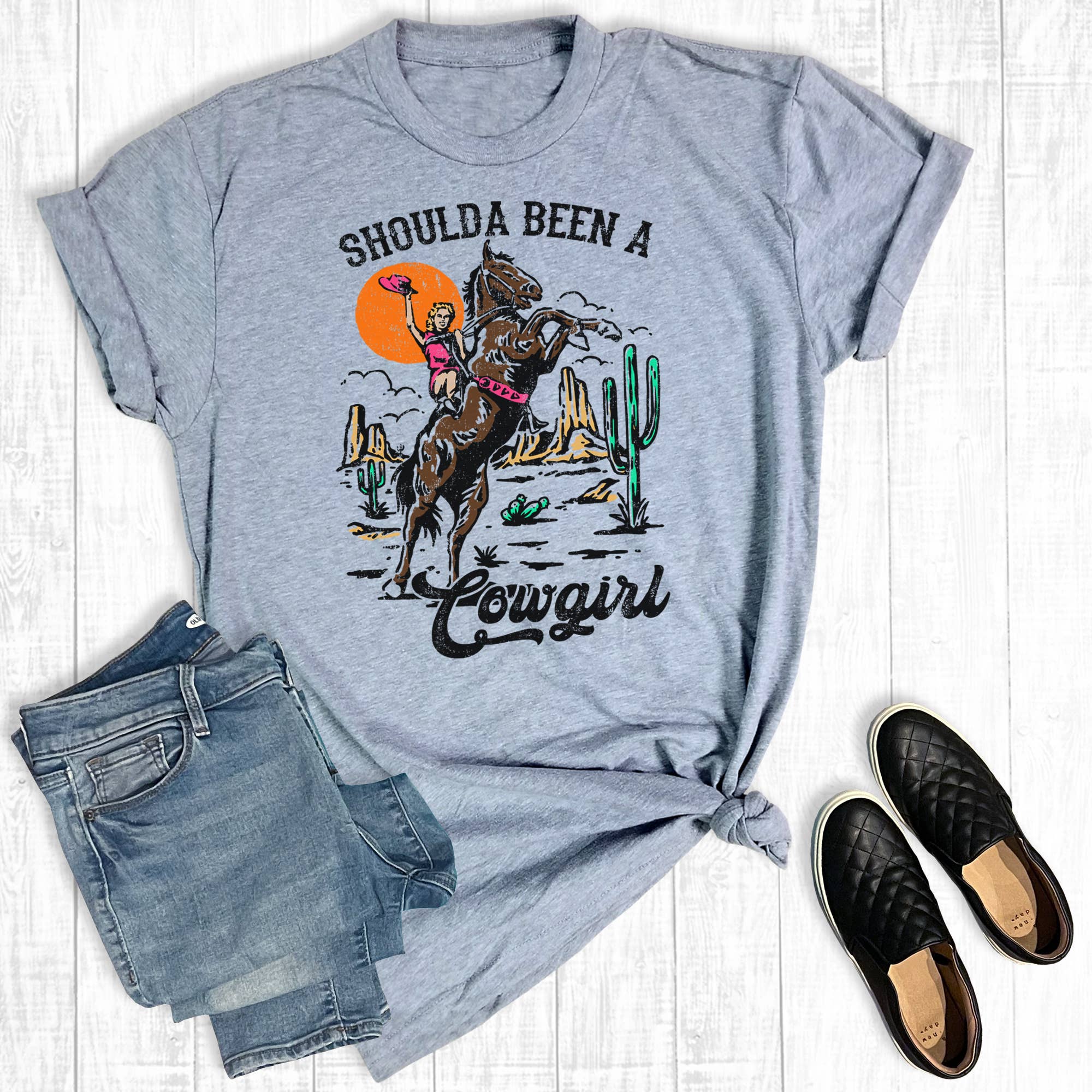 Western Should Have Been A Cowboy Graphic - Adult & Kids T-Shirts, Sweatshirts & Hoodies apparel design preview 1