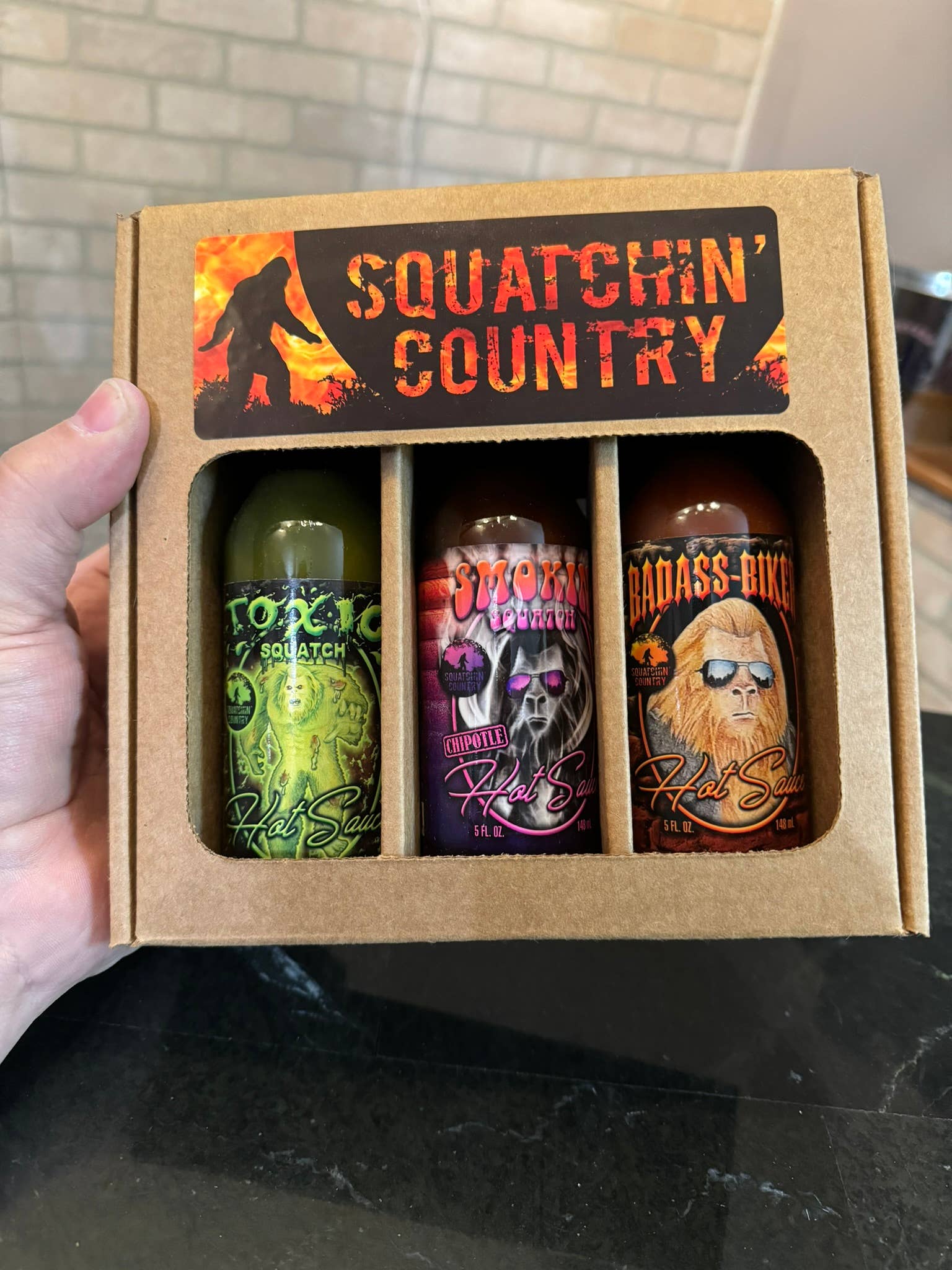 Squatchin' Country Hot Sauce 3PK Gift Set - Adult & Kids T-Shirts, Sweatshirts & Hoodies apparel design preview 1