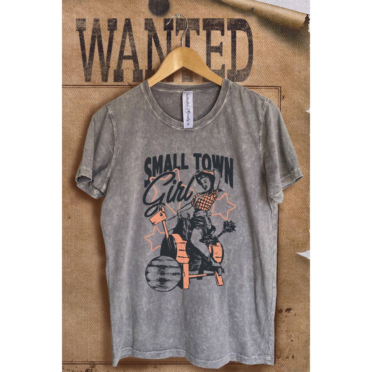 Small Town Girl Vintage Mineral Wash Graphic - Adult & Kids T-Shirts, Sweatshirts & Hoodies apparel design preview 1