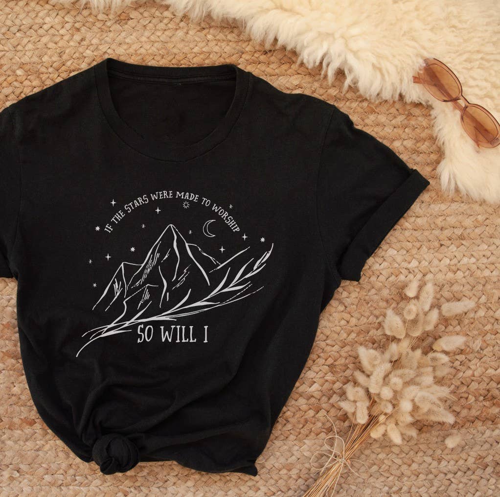 If the Stars Were Made To Worship So Will I Graphic - Adult & Kids T-Shirts, Sweatshirts & Hoodies apparel design preview 1