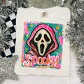 Halloween 2025 Spooky Ghost Graphic Comfort Color - Adult & Kids T-Shirts, Sweatshirts & Hoodies apparel design preview 1
