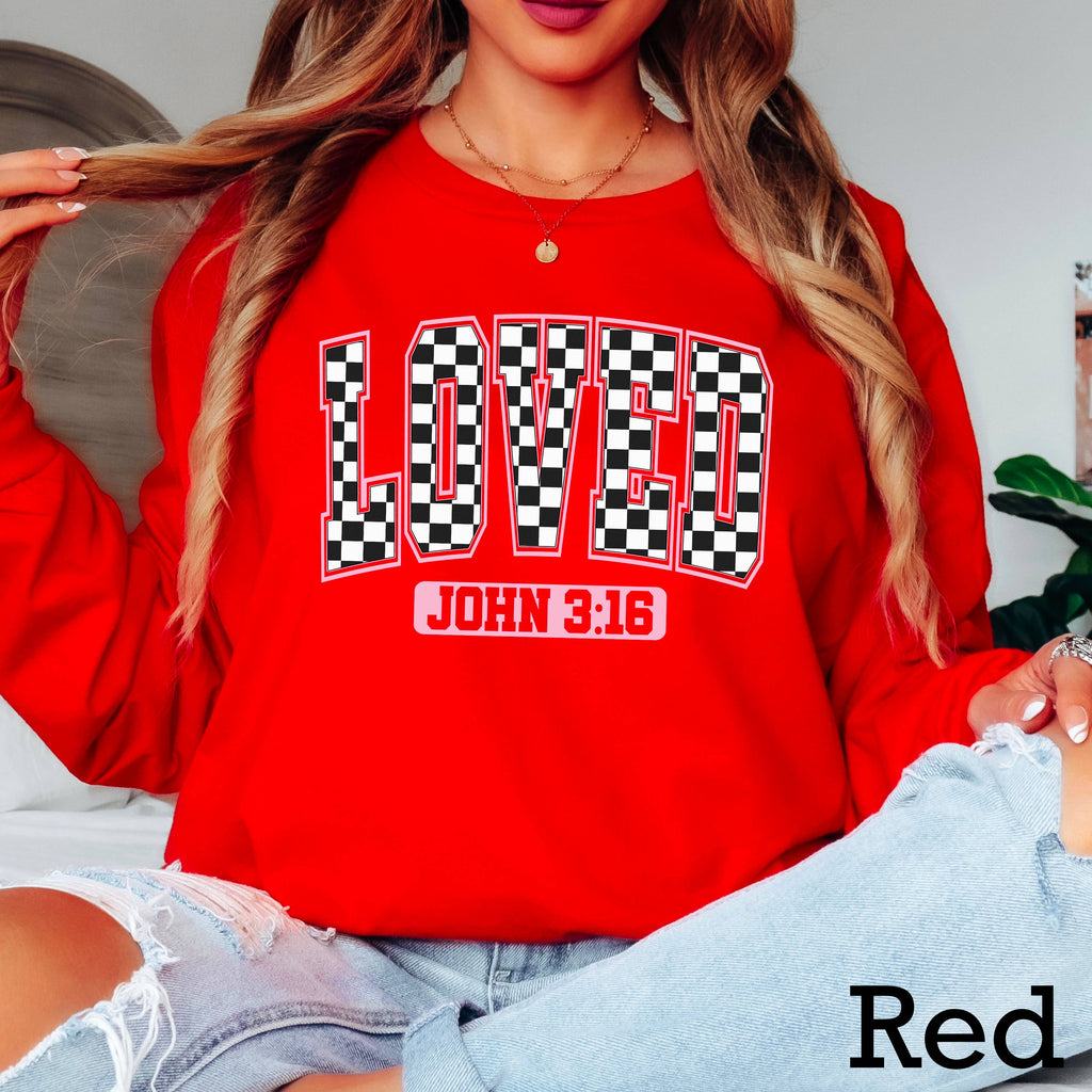 Loved John 3:16 Valentine'S Day Gildan - Adult & Kids T-Shirts, Sweatshirts & Hoodies apparel design preview 1