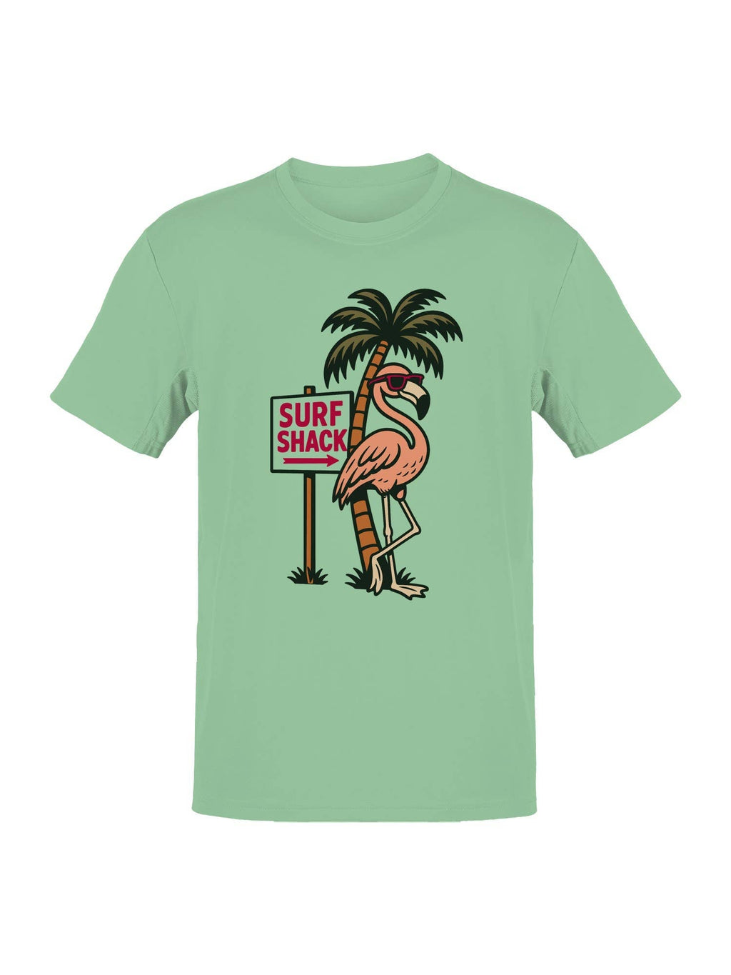 Tropical Flamingo Surf Shack Vibes Men's - Adult & Kids T-Shirts, Sweatshirts & Hoodies apparel design preview 1